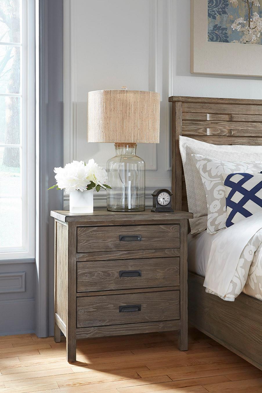 Built in store outlet nightstand